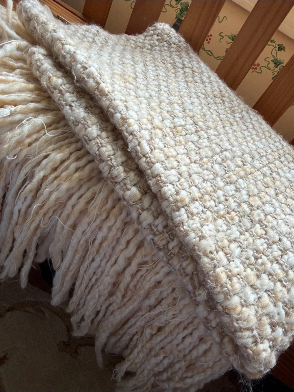 New with Tags Kennebunk Weavers Inc. Basket Raffia Throw Blanket